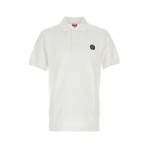 Kenzo Men White Piquet Polo Shirt